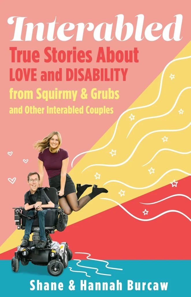 Book cover titled "Interabled" featuring vibrant colors and designs, celebrating love and disability through personal stories.